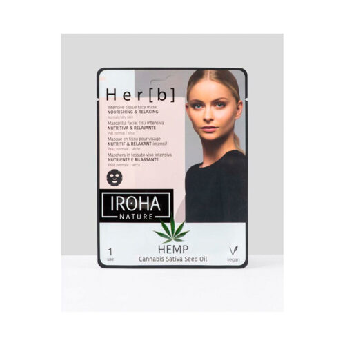 Mascarilla Facial Tisú - HEMP - Nutritiva & Relajante